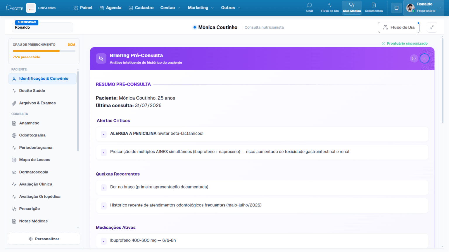 Briefing Pré-Consulta Inteligente